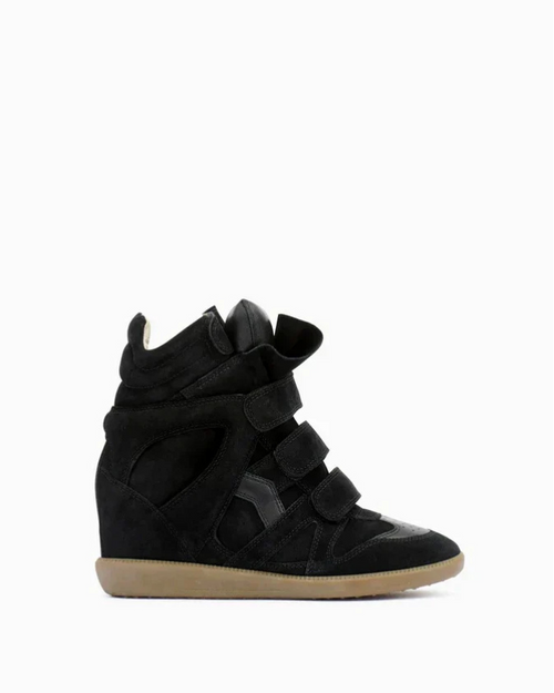 Leather Sneaker High Heel