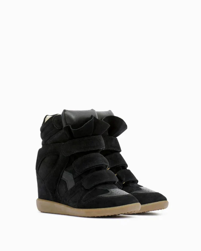 Leather Sneaker High Heel