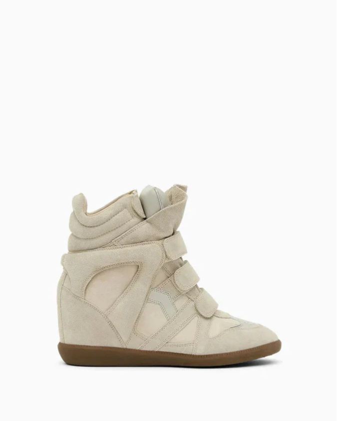 Leather Sneaker High Heel