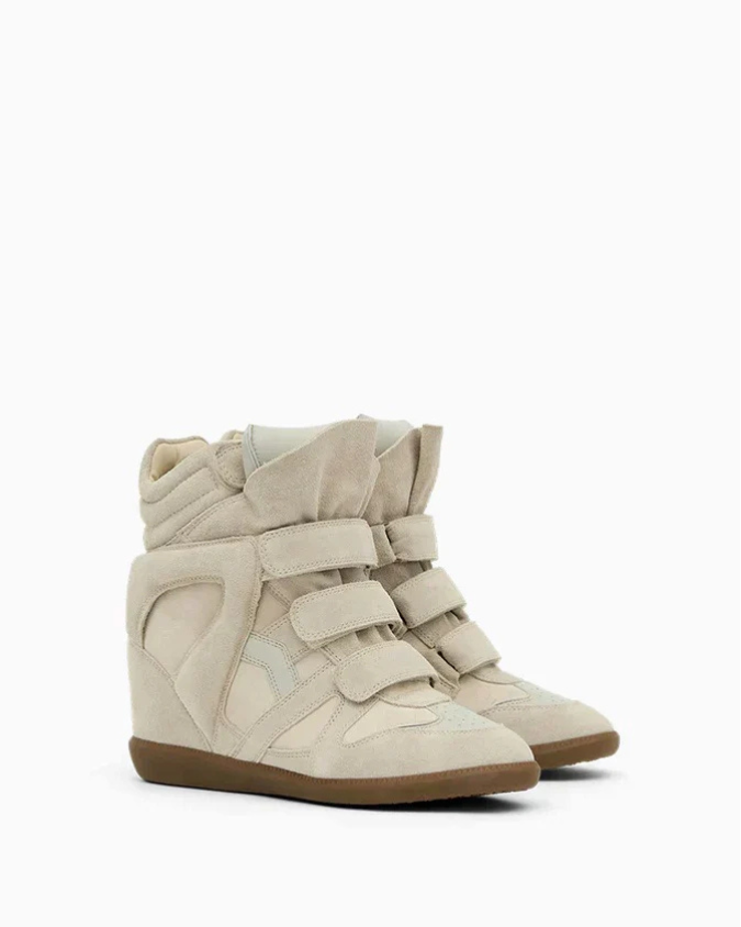 Leather Sneaker High Heel