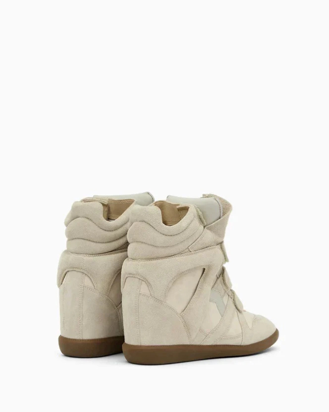 Leather Sneaker High Heel